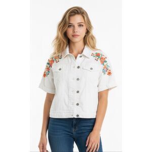 Denim 24/7 Short Sleeve Jacket Sz. 14W